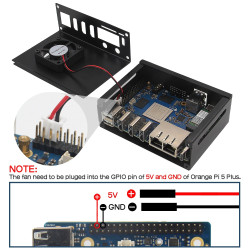 Geekworm N508  METAL CASE for Orange Pi 5 Plus (with Cooling Fan External Antenna and Heatsink)